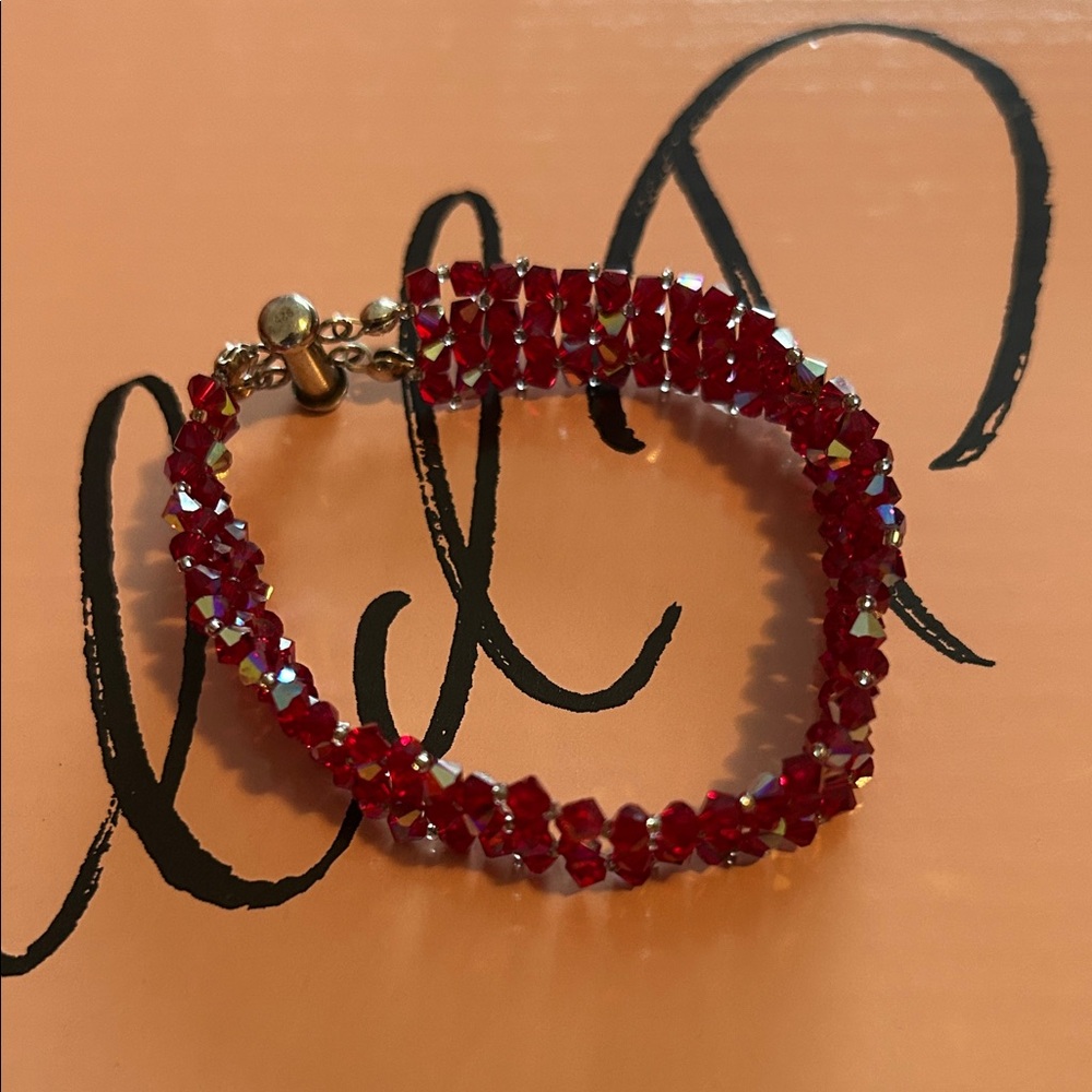 Elegant Red Crystal Bracelet